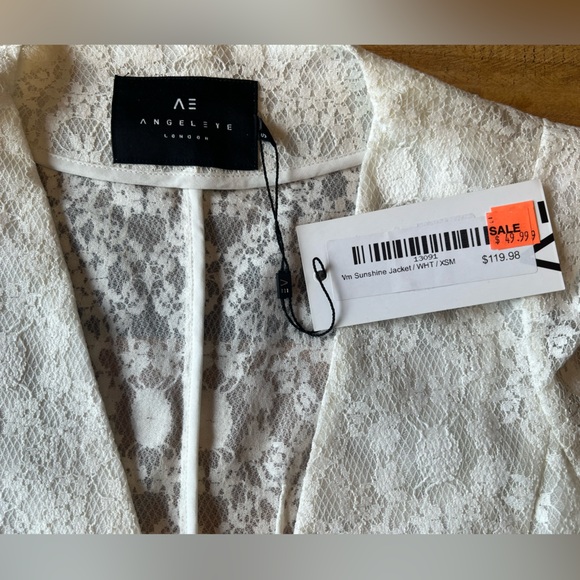 BNWT ANGELEYE White Lace Women’s Blazer - Picture 3 of 3